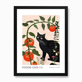 Foodie Cats Co Cat And Tomatoes 2 Art Print