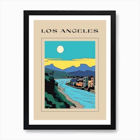 Minimal Design Style Of Los Angeles, Usa 3 Poster Art Print