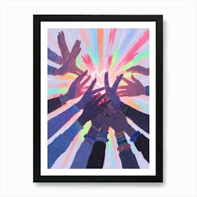 Hands In The Air Art Print