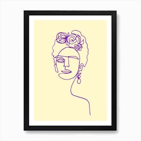 Frida Kahlo Yellow Art Print