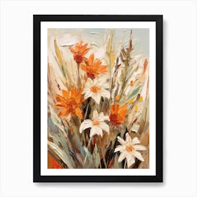 Fall Flower Painting Edelweiss 2 Art Print