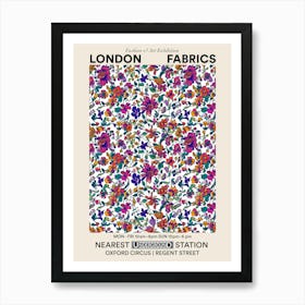 Poster Iris Impress London Fabrics Floral Pattern 4 Art Print