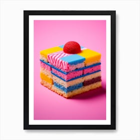 Photographic Abstract Batternberg Cake Pop Art Art Print