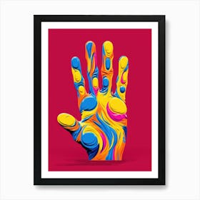 Abstract Hand Painting Art Print