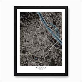 Vienna Black Blue Art Print