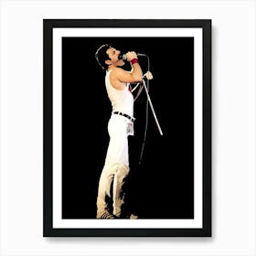 Queen In Concert Freddie Mercury Art Print