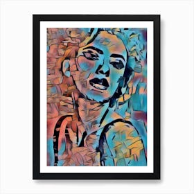 Abstract Portrait of Marilyn Monroe 2 Art Print