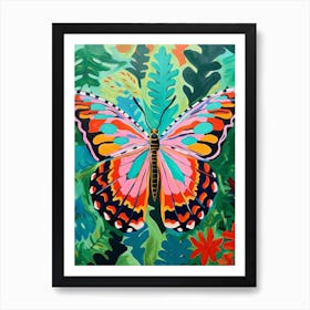 Pop Art Malachite Butterfly 2 Art Print