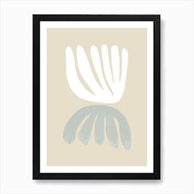 Modern Coral 1 Sage Green Art Print