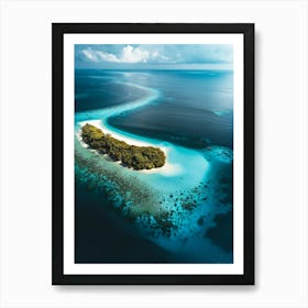 Island In The Maldives Art Print