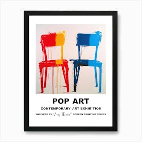 Poster Chairs Pop Art 7 Art Print