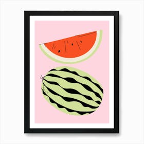 Watermelon Colorful Fruit Print Art Print