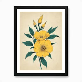 Yellow Roses Art Print