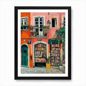 Lisbon Book Nook Bookshop 4 Art Print