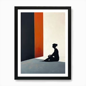 'Sitting' Minimalism Art Print