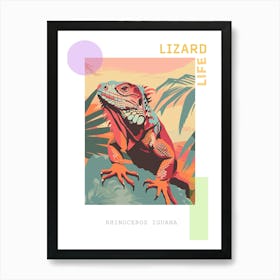 Rhinoceros Iguana Abstract Modern Illustration 1 Poster Art Print