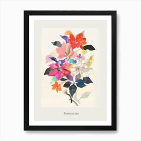 Poinsettia 1 Collage Flower Bouquet Poster Art Print