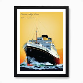 Oversea Steamship Liner Art Print