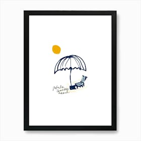 Beach Umbrella Art Print