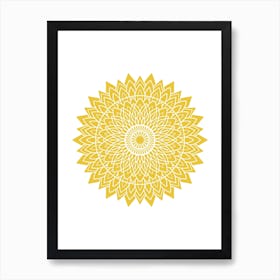 Mustard Mandala 1 Art Print