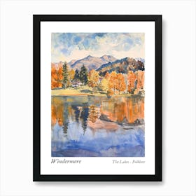 Windermere The Lakes Folklore Taylor Swift Autumn Fall Art Print