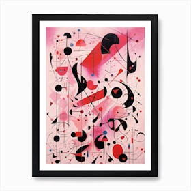 Pink Abstract Symphony Art Print