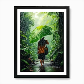 Heavy Jungle Rain Art Print