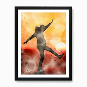 Man Of Life Silhouette Art Print