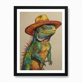 Iguana 4 Art Print