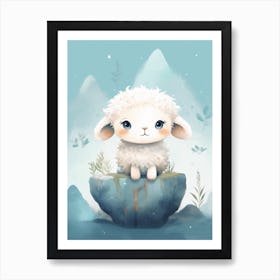 Cute Whelp Scandinavian Style Illustration 2 Art Print