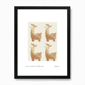 Cute Animals Collection Alpaca 4 Art Print