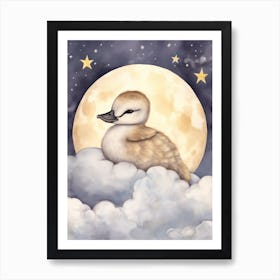 Sleeping Baby Goose Poster