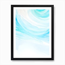 Blue Ocean Wave Watercolor Vertical Composition 96 Art Print