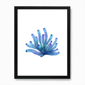 Blue Sea Anemone Art Print