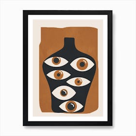Eyes Vase2 Art Print
