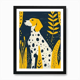 Yellow Dalmatian 1 Art Print