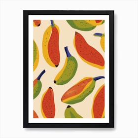 Fruit Pattern Illustration Art Print