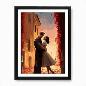 Roman holidays movie Love couple Art Print