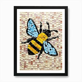 Mosaic Bee 3 Art Print