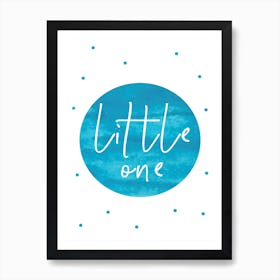 Little One Turquoise Watercolour Art Print