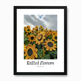 Knitted Flowers Sunflower 1 Art Print