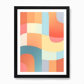 Abstract Pattern in Pastel Colors 1 Art Print