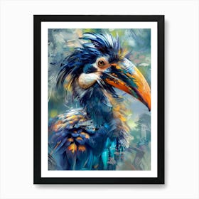 Horned Stork 3 Art Print