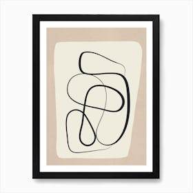 Minimal Line Art 4 Art Print