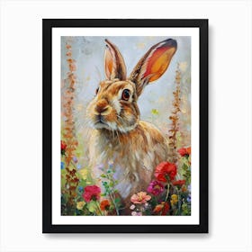 New Zealand Rabbit Painting 3 Art Print