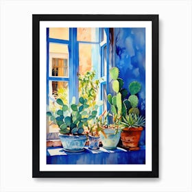 Cactus In The Window 1 Art Print