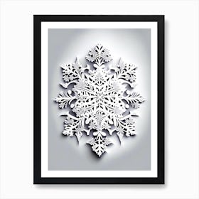 Intricate, Snowflakes, Marker Art 2 Art Print