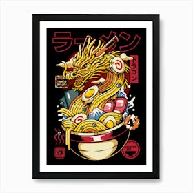 Great Ramen Dragon Japanese Art Print