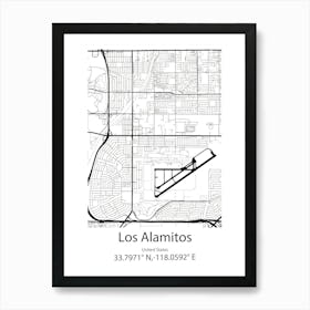 Los Alamitos,United States Minimalist Map Póster