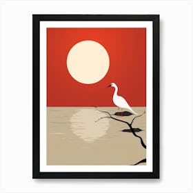 Minimalist Coot 3 Illustration Art Print